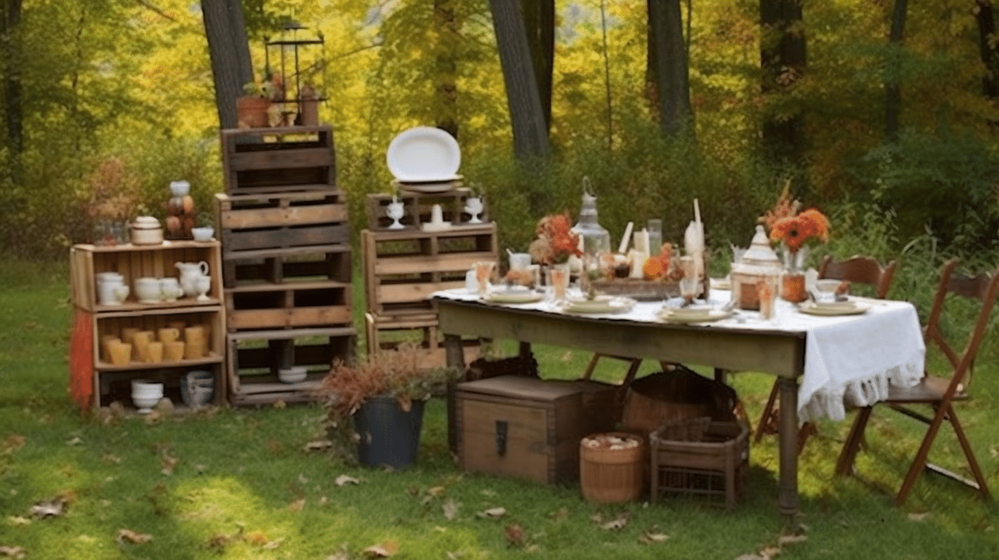 Create a unique atmosphere with the wedding palette decor