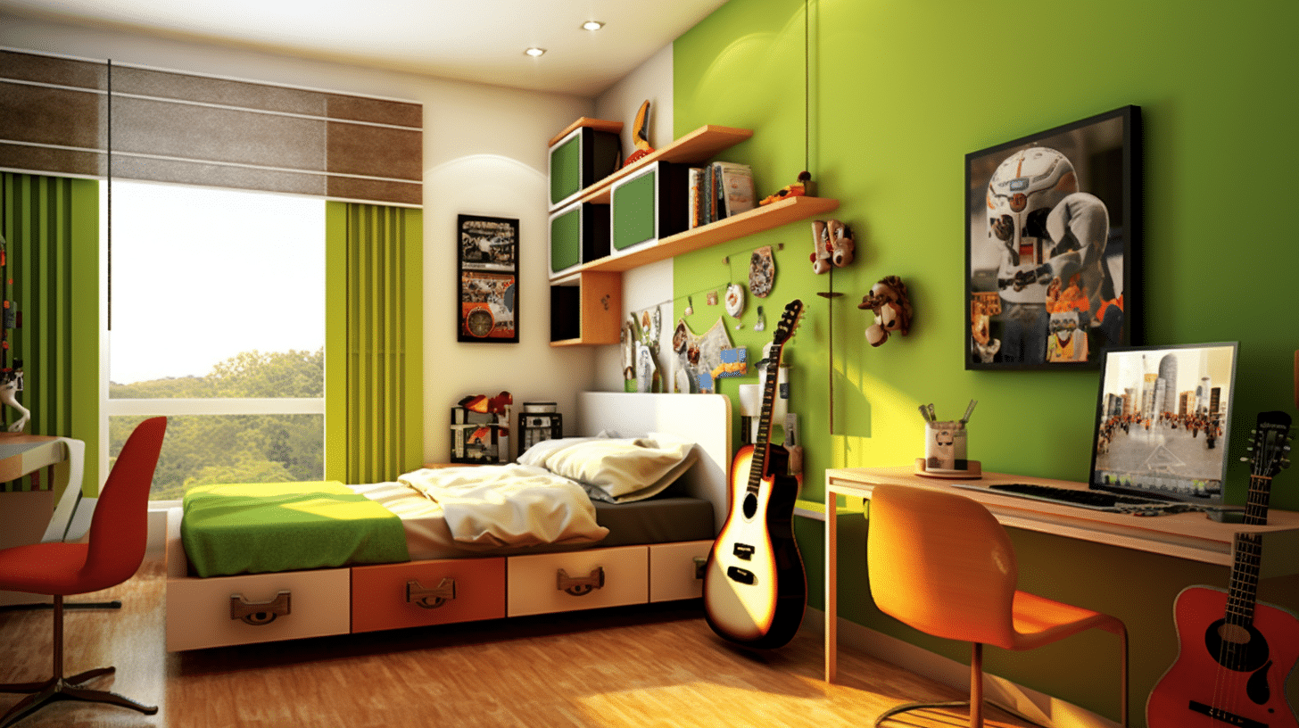 Transform a small teenager's room into a comfortable and functional space